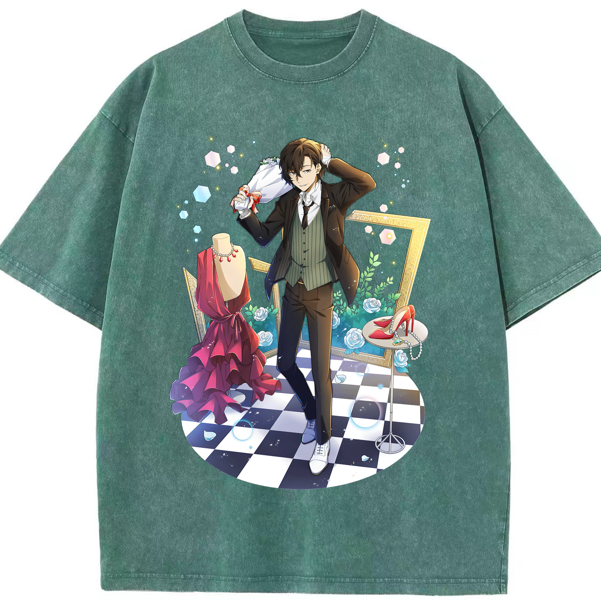 （画像用） 文豪ストレイドッグス Bungo Stray Dogs 綿100% ヴィンテージ風 半袖Tシャツ（フロントプリント）